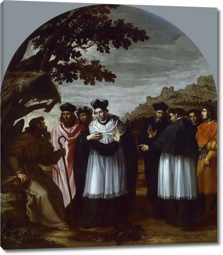 Святой Бруно и его шесть спутников посещают отшельника