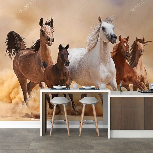 лошади в песчаная пыль