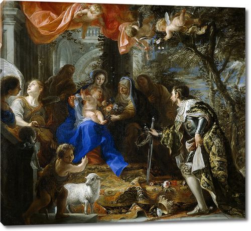 Мадонна с младенцем с поклоняющимся св Людовиком Французским