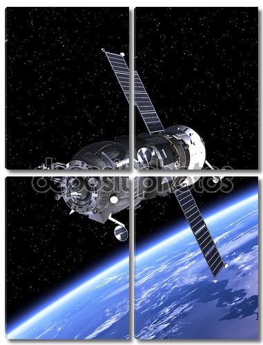 космический корабль «прогресс» орбите Земли.