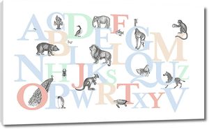 Английские буквы с животными