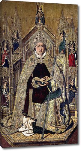 Святой Доминик де Силос на епископском престоле