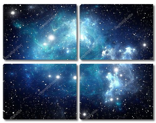 Звезды синие Космическая туманность