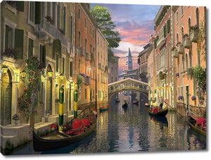 Венеция вечер каналы