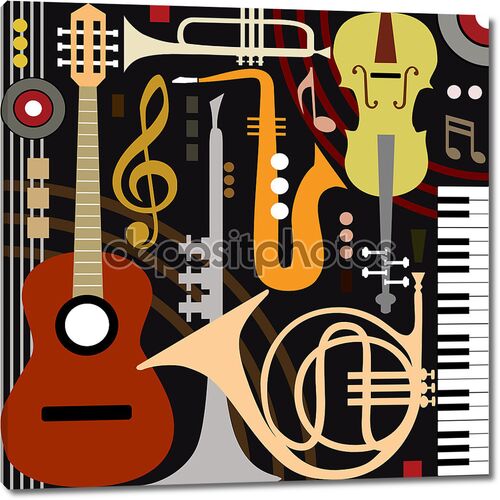 абстрактные музыкальные инструменты