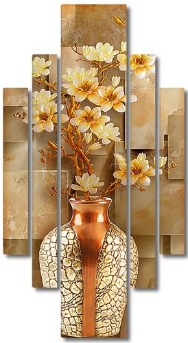 Мраморный фон с вазой