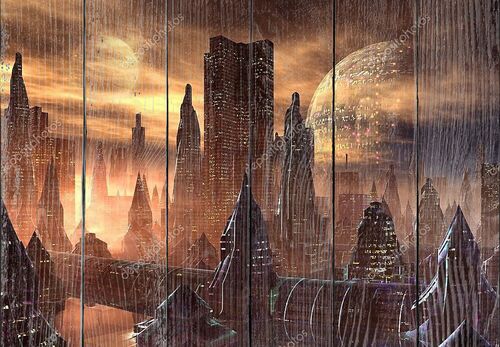 Фантазия город на чужой планете
