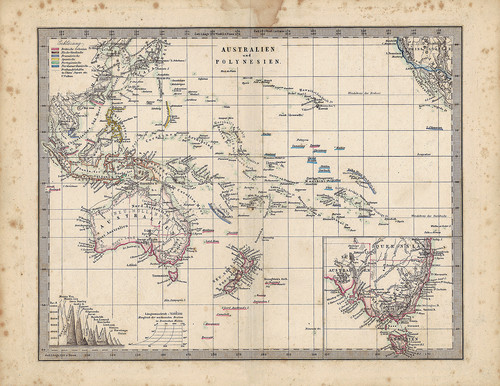 Карта Австралии и Полинезии
