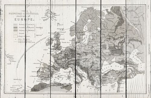 Карта Европы из книги Истории земли и живой природы Оливера Голдсмита