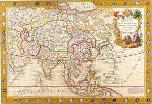 Карта Азии Гийом Дане 1732