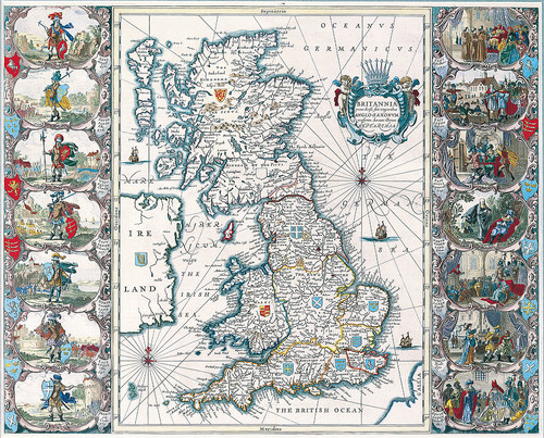 Карта Британских островов Джон Спид 1676