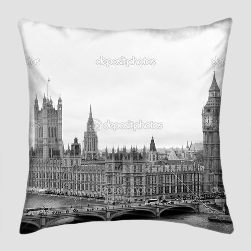 Лондонский парламент в черно-белом