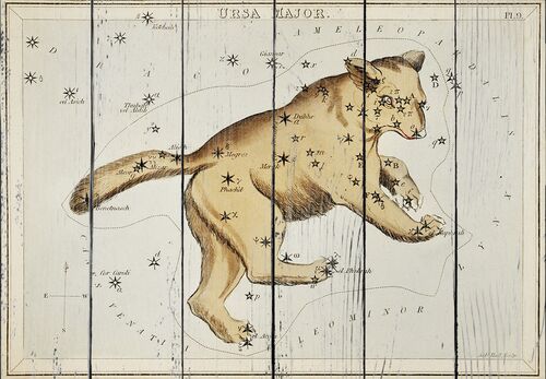 Астрономическая карта Большой Медведицы, сделанная Сидни Холлом