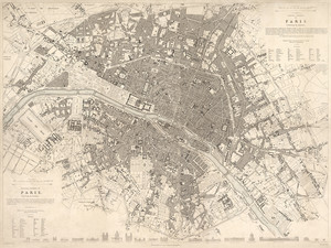 Карта деления Парижа на кварталы Кларка и Шури