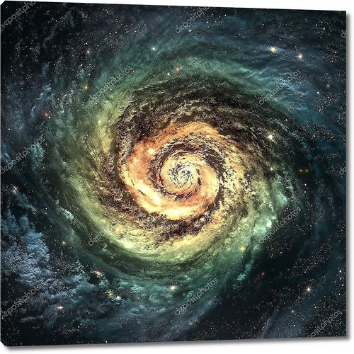 Спиральная галактика где-то в глубоком космосе