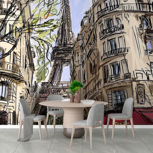 Иллюстрация улицы в Париже