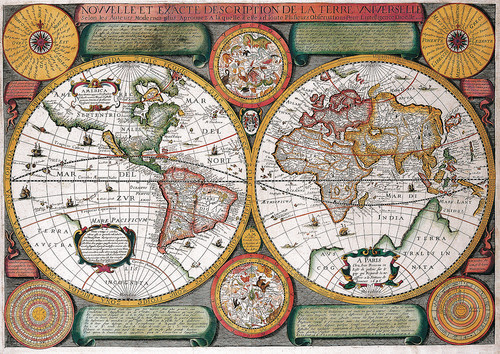 Карта мира Жан Буассо 1646
