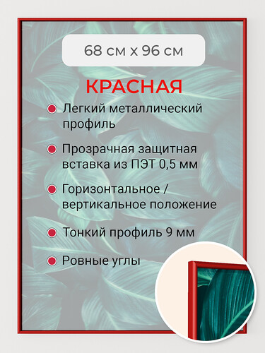 Красная 68х96 см