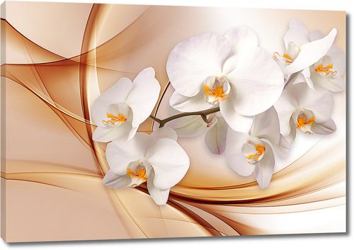 Веточка орхидеи на абстрактном фоне