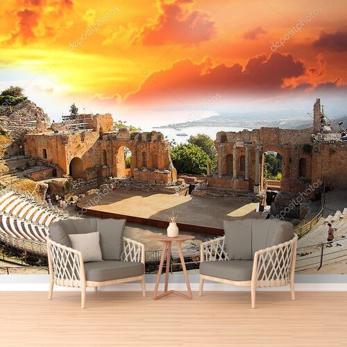 Театр Таормины в Сицилии, Италия