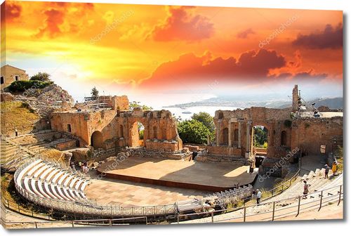 Театр Таормины в Сицилии, Италия