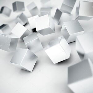 Серый металлик кубов