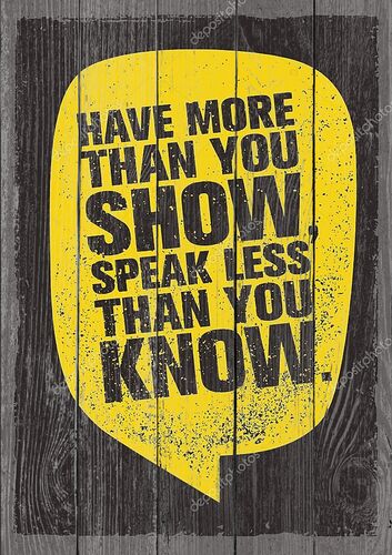 Говорить меньше, чем вы знаете