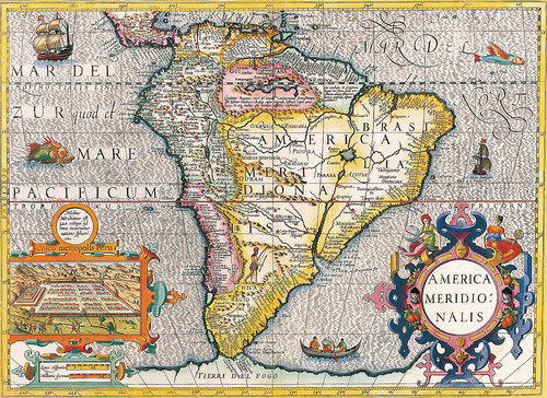 Карта Америки Хенрик Хондиус  1630
