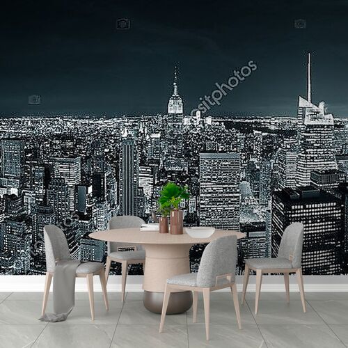 New York City Manhattan skyline at night New York City Manhattan skyline at night
