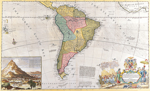 Карта Южной Америки Херман Молл 1715
