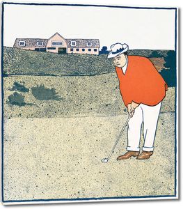 Мужчина, играющий в гольф