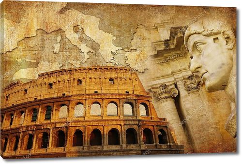 Великая Римская империя - коллаж в стиле ретро