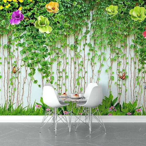 Вьющиеся растения по стене