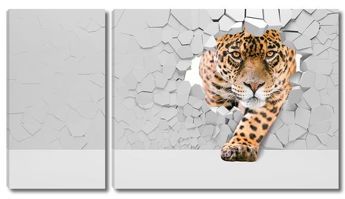 Леопард из стенки