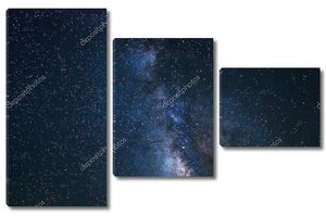Ночное небо, яркие звезды и Млечный путь