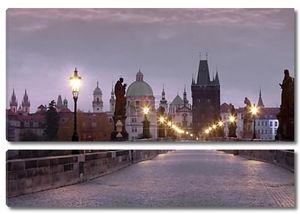Прага Карлов мост рассвет