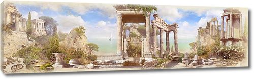 Панорама с античными колоннами