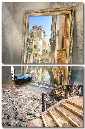 Венеция, абстракция с картиной
