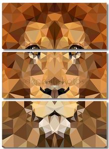 Голова льва геометрического многоугольника