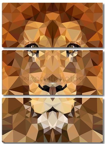 Голова льва геометрического многоугольника
