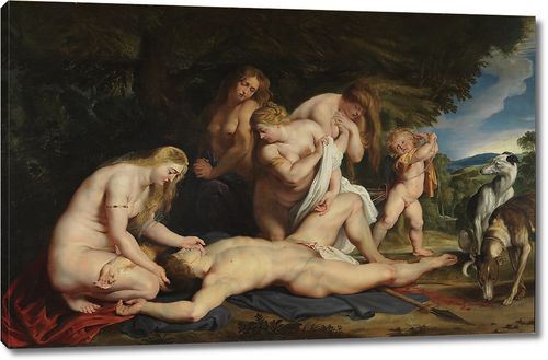 Смерть Адониса (с Венерой, тремя грациями и Амуром)