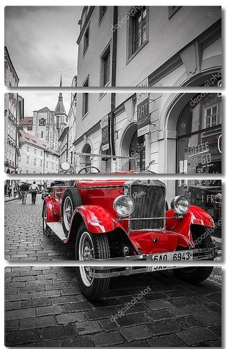 Ретро автомобиль на улице Праги