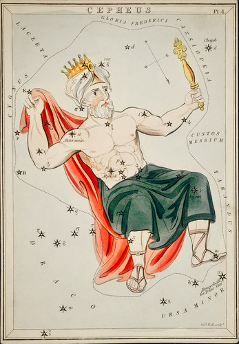 Астрономическая карта Цефея, сделанная Сидни Холлом
