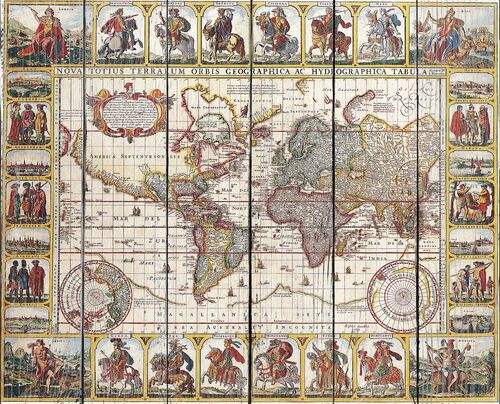 Карта мира Николаса Вишера 1652 года Карта мира Николаса Вишера 1652 года