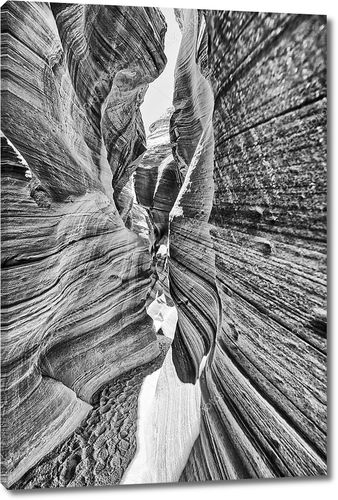 Каньон Антилопы, США. Великолепный вид на скалы и ближайшие свет.