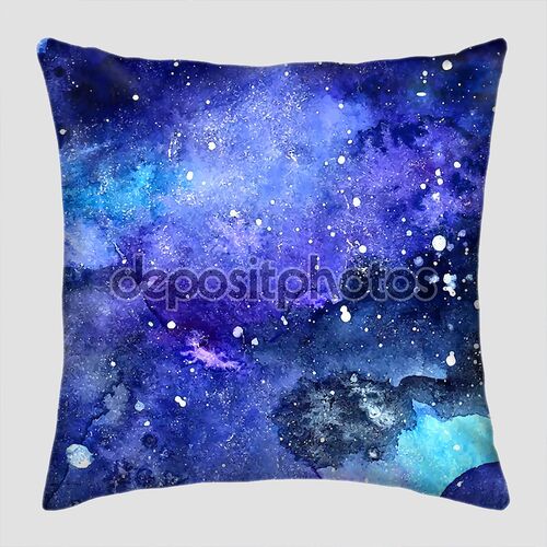 акварельная структура пространства с пылающими звездами. ночное звездное небо с ударами краски и плеском. векторная иллюстрация.