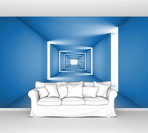 абстрактный тоннель синий