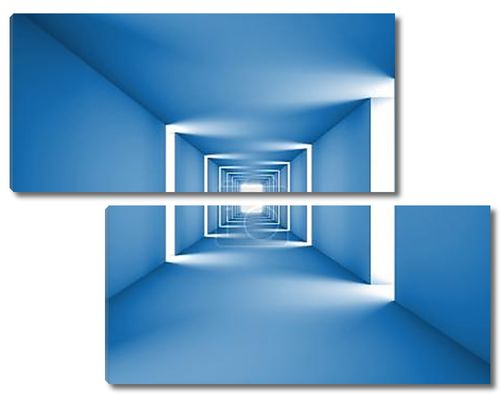 абстрактный тоннель синий