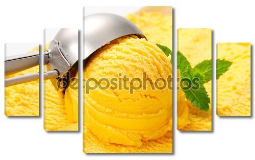 желтое мороженое