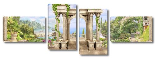 Терраса с аркой и колоннами